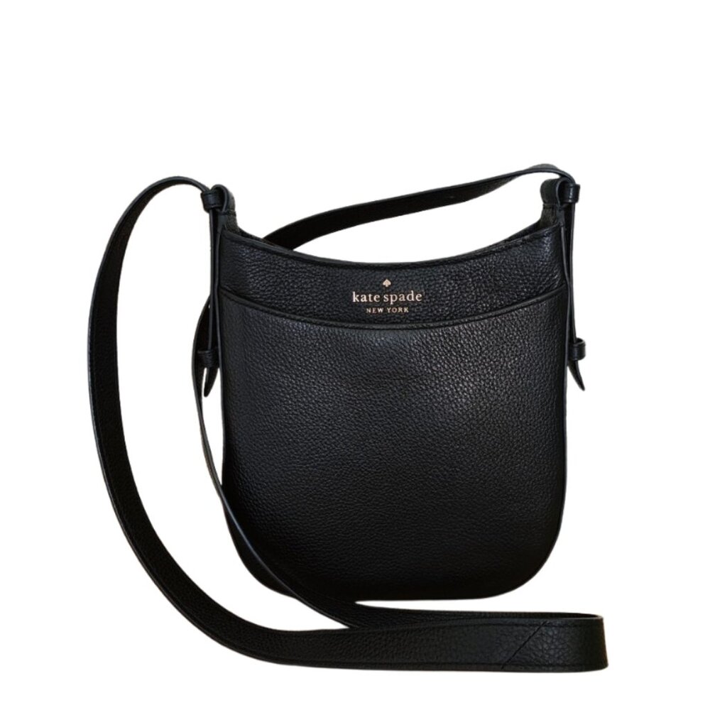Kate Spade New York Black Leather Crossbody Bag – Silver Tone Hardware - Picture 2 of 5